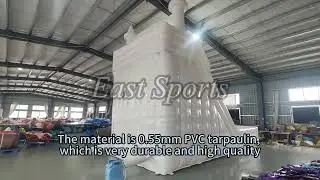 White inflatable slide for birthday party rental#bouncehouserental #slide #inflatablegame