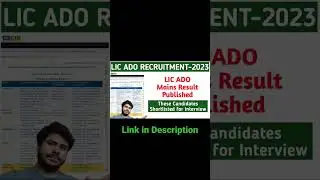 LIC ADO Result #lic #licado #video #viral