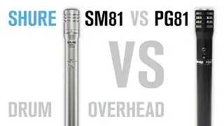 Shure SM81 vs PG81 Drum Overhead Microphone comparison. Small Diaphragm Condenser + SM57 & Beta 52A