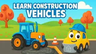 Learn Construction Vehicles for Kids 🚜 | Road Repair with Cute Cartoon Cars