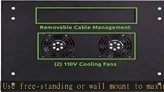 NavePoint 15U Wall Mount Network Cabinet for 19&rdquo; IT Equipment, A/V, Tempered Glass Door, Side Panel