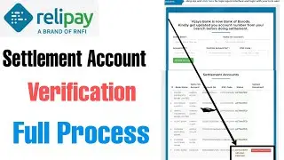 Rnfi Relipay Settlement Account verification process