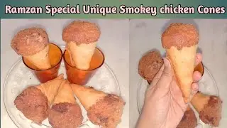 tasty and unique Smokey Chicken Cones recipe by Kainat Ansari / Ramzan Special Chicken Veg cones