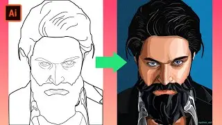 Digital Illustration of Rocky vai (yash) /KGF chapter-2/ Using Adobe Illustrator