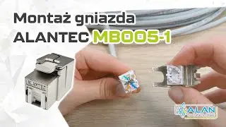 Montaż gniazda RJ45 keystone kat. 6A STP Alantec MB005-1 / mounting keystone jack socket cat. 6A STP