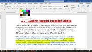 Word Format Font Part 1 English