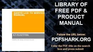 Sanyo Lcd Tv Service Manual