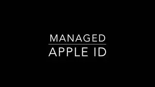 Managed Apple IDs
