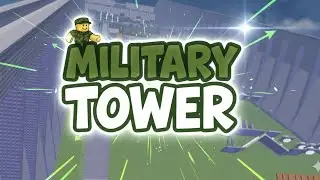 Military Tower Obby (Vertical) | Copyright Free Gameplay | Reuse-Safe Roblox Footage