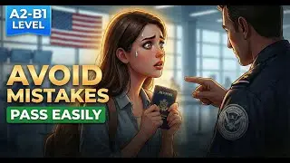 My Mind Went BLANK! 🤯 | Airport Immigration Questions | Learn English with Real Story