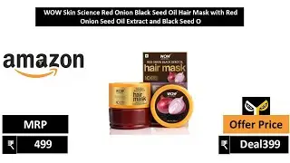 WOW Skin Science Red Onion Black Seed Oil Hair Mask with Red Onion Seed Oil Extract and Black Seed O
