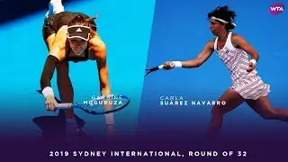 Garbi&ntilde;e Muguruza vs. Carla Su&aacute;rez Navarro | 2019 Sydney International Round of 32 | WTA Highlights