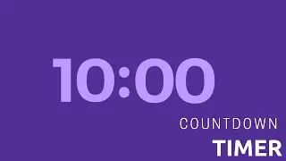 10 Minute Timer - Simple / Minimalist Countdown Timer [ Purple - Animated Countdown Timer]
