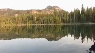 Waking up to glass smooth Trapper Lake