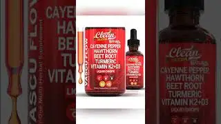 1Pc Cayenne Pepper Supplement Liquid Drops   Hawthorn Berry, Vitamin D3 K2 Organic Beet Root Powd...