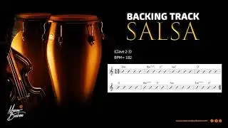 #82 BACKING TRACK ( Dm | Bø - E7 | Am7 | D7 | G | Bø - E7 | Am | Eø - A7 ) Pista de Salsa