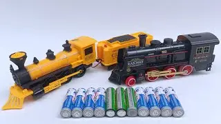 Asmr unboxing dan merakit mainan kereta api uap,classic train,steam train,engineering train