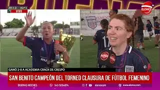 San Benito campeón del torneo clausura de futbol femenino - 26/12/2025