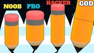 Long Pencil Run 3d - Satisfying Tiktok Game 2023 (NOOB to PRO to HACKER)