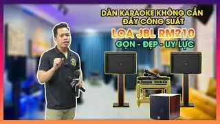 Bộ Dàn Karaoke Loa Liền Công Suất Chất Lượng JBL RM210 KẾT HỢP VANG SỐ KX180A Micro không dây 599pro