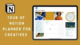 Notion tour of planner for creatives｜beginner-friendly｜boost your creativity｜Notion artist planner