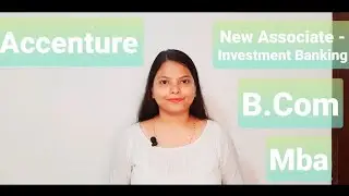 Accenture :- New Associate - Investment Banking