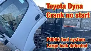 Fault code P0093: Leak in fuel supply system - large leak detected