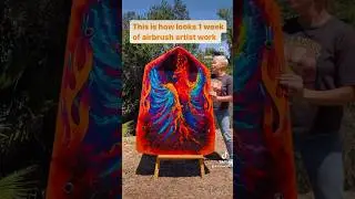 1 week of airbrushing #airbrushing #artist #mural