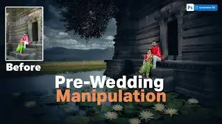 Pre Wedding Photoshop Manipulation | Step By Step In Hindi | Photoshop Ai | Generative Fill