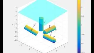 Hydrodynamic pressures on four cylinders below linear waves