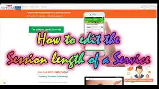 Online Booking System: How to edit the session length of a service