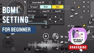 BGMI ll SETTING FOR BEGINNER ll NEW PLAYER #bgmi #bgmisettings #bgmicontrols 