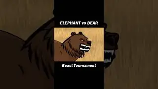 Elephant vs Bear 🐘 🐻 #wildlife #fighting #elephant #bears #animationvideo #trendingshorts