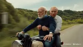 Modi&rsquo;s Bullet Ride Leaves Putin Terrified 😂 | AI Comedy Reimagined #FunwithAI #shorts