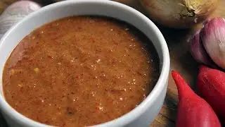 Molho Nam prik pao - Molho de pimenta da cozinha Thai - Chef Taico