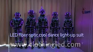 LED fiber optic cool dance light-up suit