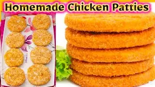 Homemade Chicken Patty Burger 🍔🔥😋/Frozen Chicken patties Recipe/ Market-Style Frozen Chicken Patties