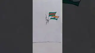 Easy pigeon drawing with Flag ||Dove drawing ||Republic Day Special drawing #shorts #youtubeshorts