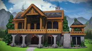 Minecraft: How To Build a Mountain Side Cabin | Tutorial