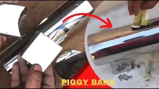 Make A Coin Bank From Steel Pipe // diy coin box pipe // how to make steel piggy bank