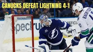 Vancouver Canucks beat Tampa Bay Lightning 4-1; Brock Boeser scores first goal (postgame Livestream)