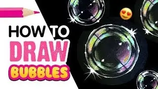 How to draw soap bubbles in oil pastel #oilpastel #bubbles #artist #kapilartroom #sketch #drawing