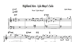 Lyle Mays - Highland Aire (Piano Solo Transcription)