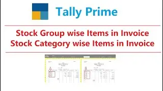 Stock Group Wise Items in Invoice Print | Stock Category Wise Items in Invoice Print | Tally Invoice