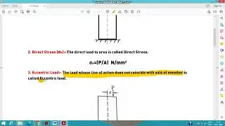 Direct Load Direct Stress Eccentric Load & Resultant Stresses
