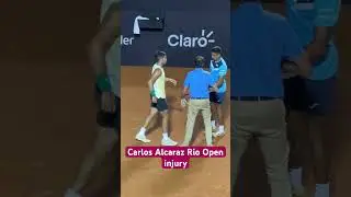Carlos Alcaraz Rio Open injury #shorts #rioopen2024