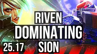 RIVEN vs SION (TOP) | 8/2/5, Dominating | EUW Master | 25.17
