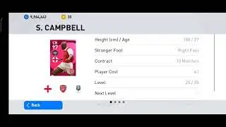 ICONIC CAMPBELL MAX RATING STATS ⚽ eFootball PES2021 #shorts