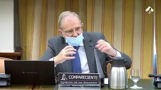 General Miguel Ángel Ballesteros (I) ponencia sobre desinformación en el Congreso
