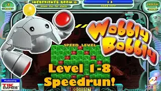 Speedrunning Level 1-8 with Shooter The Robot! - Wobbly Bobbly